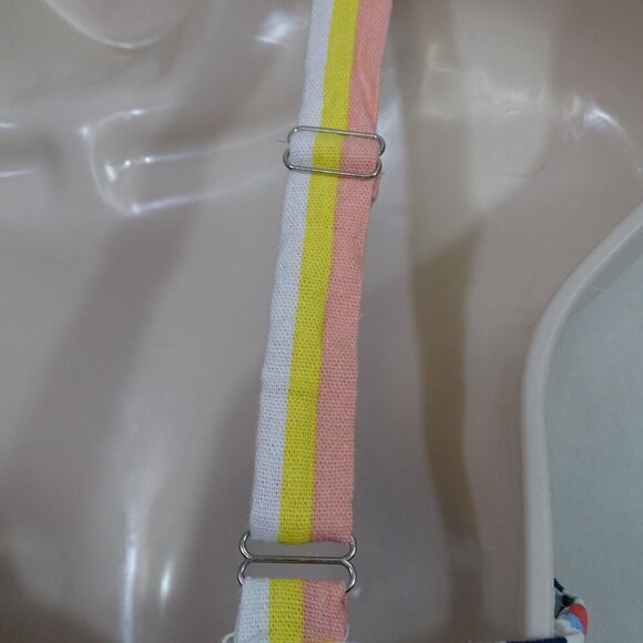 Forever 21 Sleeveless Multicolor Stripe Buttoned Romper Women Size M Rayon Linen - Picture 5 of 12